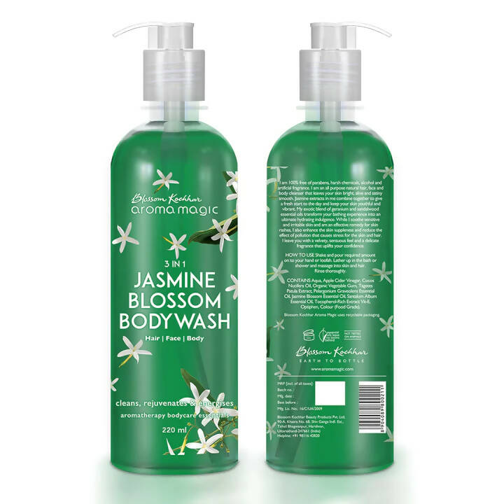 Blossom Kochhar Aroma Magic 3-in-1 Jasmine Blossom Body Wash | Aromatherapy Body Wash for Relaxation & Soft Skin - Swadesiicart
