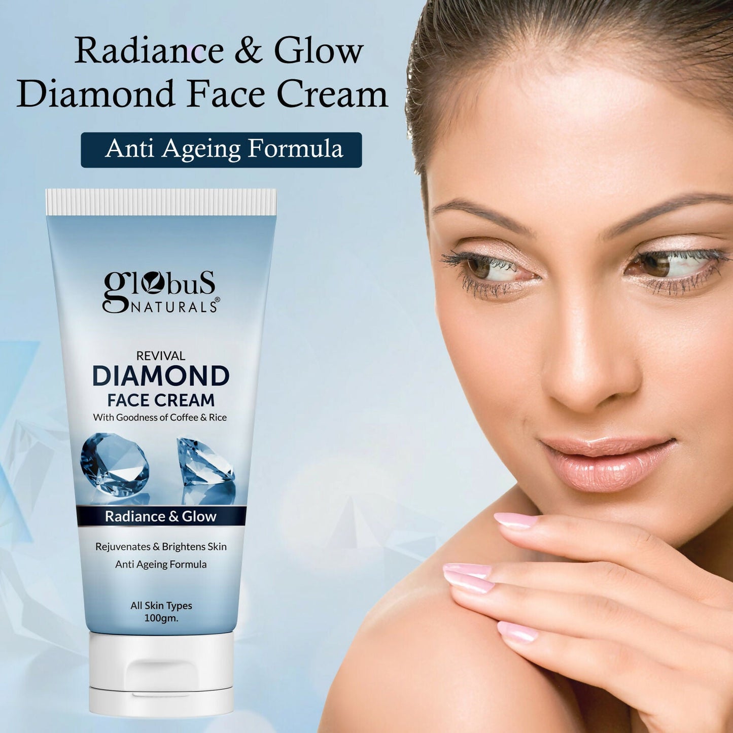 Globus Naturals Revival Diamond Face Cream, Suitable For All Skin Types | Swadesiicart