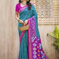 Shree Shyam Fashion Pochampalli Silk Sea Green Saree