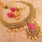 Amazing Antique Necklace Set with Pearl Drops