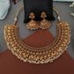 JS Fashion Antique Jewelry High Gold Polish Wedding Wear Beautiful Look Antique Short Necklace Set | Swadesiicart