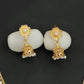 JS Fashion Antique Jewellery Designer High Gold Polish Fancy Style Short Necklace Set | Swadesiicart
