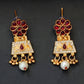 JS Fashion Traditional Antique Necklace Set with Pearl Drops | Swadesiicart