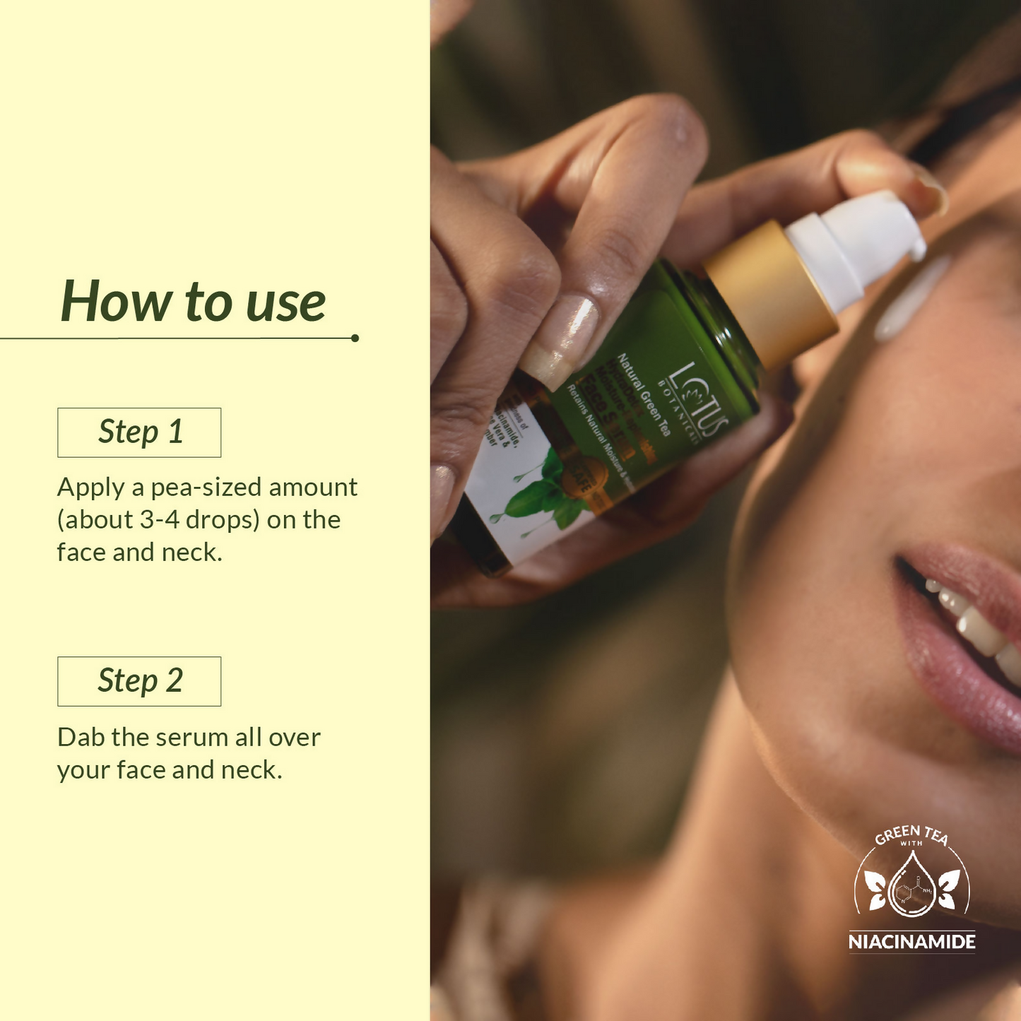 Lotus Botanicals Natural Green Tea HydraDetox Moisture - Replenishing Face Serum | Swadesiicart