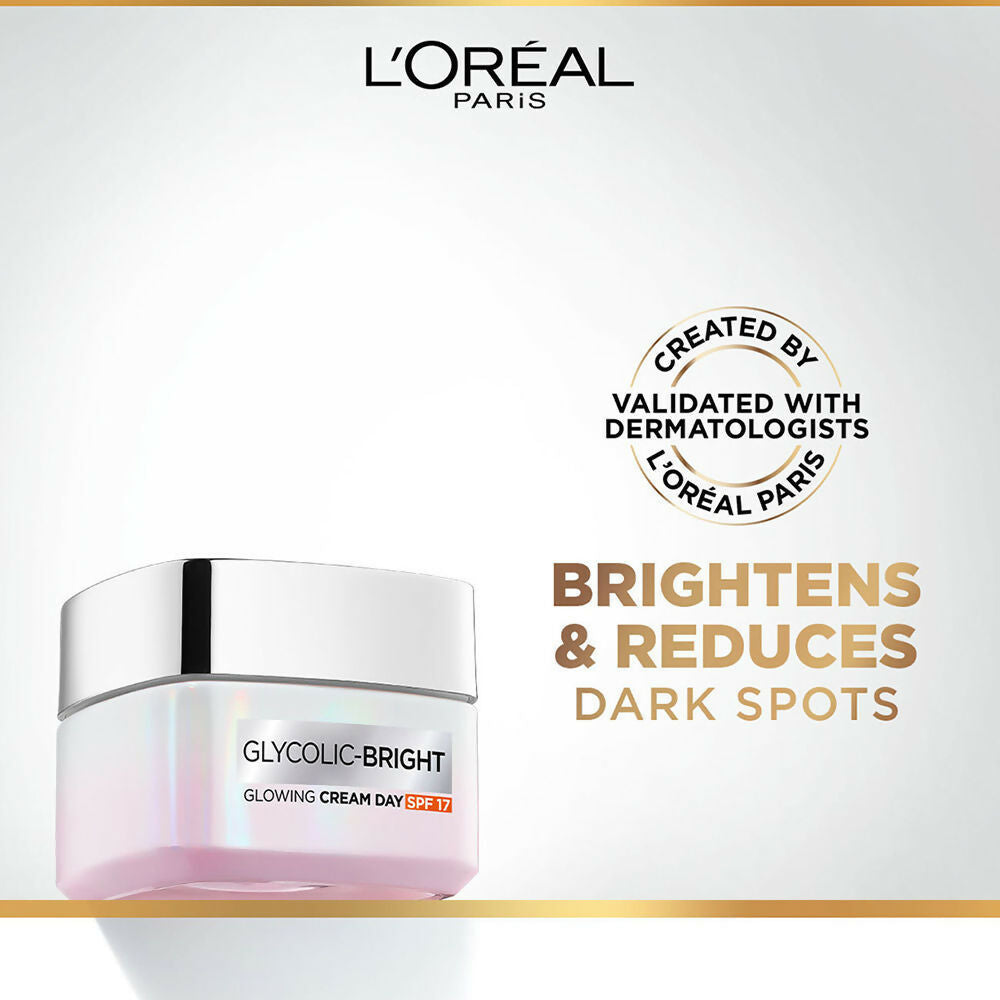 L'Oreal Paris Glycolic Acid Glowing And Protecting CSMS (Cleanser, Serum, Moisturizer, Sunscreen) Regime Kit | Swadesiicart
