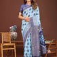 Shree Shyam Fashion Sajni Sky Blue Linen Cotton Saree