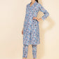 Janasya Women's White Cotton Floral Printed Casual Wrap Style Co-ords - Swadesiicart
