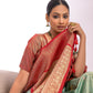 Vishnu Weaves Women's Pista Tissue Silk Zari Woven Saree with Blouse - Swadesiicart