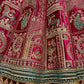 Jyoti Fashion Women's Rani Pink Velvet Fancy Dori & Sequins with Multi Thread Embroidered with Diamond Work Wedding Lehenga Choli | Swadesiicart