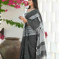 Beatitude Black Cotton Tanchori Handloom Saree