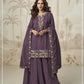 Anaita Wine Simar with Embroidery Multi & Zarkhan Work Readymade Palazzo suit