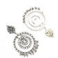 Mominos Fashion Johar Kamal Women's White Kundan Circles Earrings - Swadesiicart