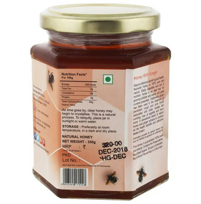 Nutriwish 100% Pure Organic Honey Ginger - Swadesiicart