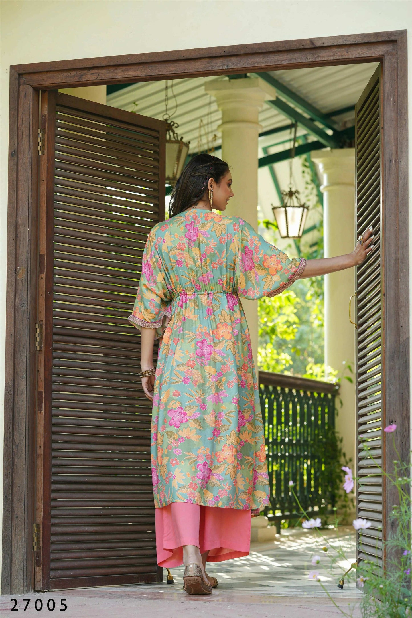 Women's Casual Fashionable Multi Mull Cotton co-ord set - Anya - Swadesiicart