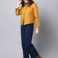 Even Apparels Yellow 100% Viscose Open Front Statement Women's Jacket | Swadesiicart