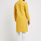 Ethnic India Yellow Men's Kurta Ethnic Motifs Cotton | Swadesiicart