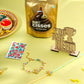 NVR Set of 2 Multicolor Gold Toned Radha Krishna Beaded Bhaiya Bhabhi Rakhi Combo | Swadesiicart