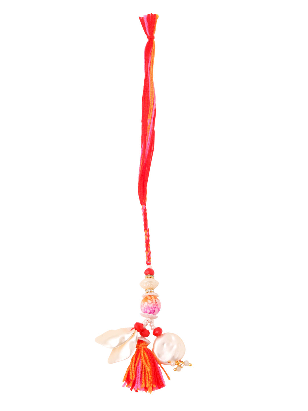 NVR Set of 2 Multicolor Artificial Stones & Beads Bhaiya Bhabhi Rakhi with Roli Chawal Chandan & Mishri - Swadesiicart