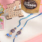NVR Evil Eye Set of 2 Blue Artificial Beads Bhaiya Bhabhi Rakhi Combo | Swadesiicart