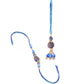 NVR Evil Eye Set of 2 Blue Artificial Beads Bhaiya Bhabhi Rakhi with Roli Chawal Chandan & Mishri | Swadesiicart