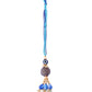 NVR Evil Eye Set of 2 Blue Artificial Beads Bhaiya Bhabhi Rakhi with Roli Chawal Chandan & Mishri | Swadesiicart