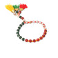 NVR Multicolor Artificial Beads Set of 2 Bhaiya Bhabhi Rakhi with Roli Chawal Chandan & Mishri - Swadesiicart