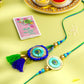 NVR Set of 2 Multicolor Artificial Beads Bhaiya Bhabhi Rakhi with Roli Chawal Chandan & Mishri - Swadesiicart