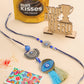 NVR Set of 2 Blue Evil Eye Artificial Beads Bhaiya Bhabhi Rakhi Combo | Swadesiicart