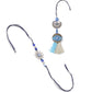NVR Set of 2 Blue Evil Eye Artificial Beads Bhaiya Bhabhi Rakhi Combo | Swadesiicart