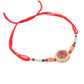 NVR Set of 2 Red Artificial Stones and Beads Bhaiya Bhabhi Rakhi Combo | Swadesiicart