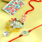 NVR Multicolor Artificial Stones & Beads Set of 2 Bhaiya Bhabhi Rakhi with Roli Chawal Chandan & Mishri | Swadesiicart