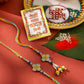 NVR Set of 2 Multicolor Artificial Stones & Beads Floral Bhaiya Bhabhi Rakhi with Roli Chawal Chandan & Mishri - Swadesiicart