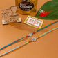 NVR Men Set of 2 Multicolor Artificial Stones Thread Rakhi, Combo for Rakshabandhan | Swadesiicart