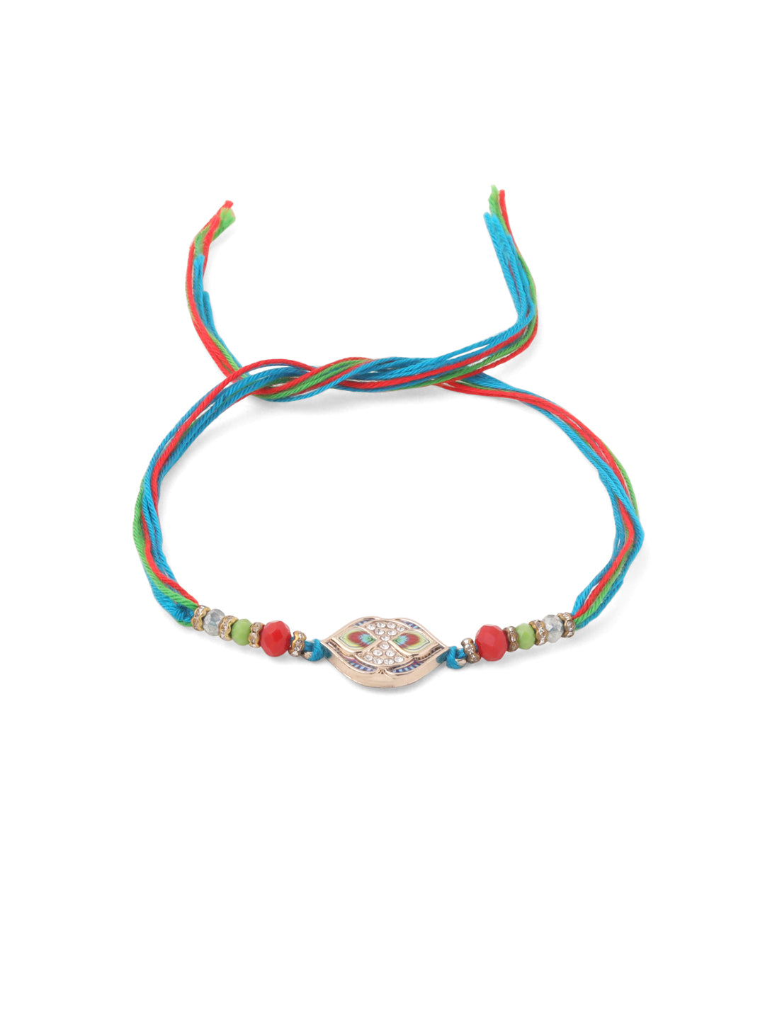 NVR Men Set of 2 Multicolor Artificial Stones Thread Rakhi, Combo for Rakshabandhan | Swadesiicart