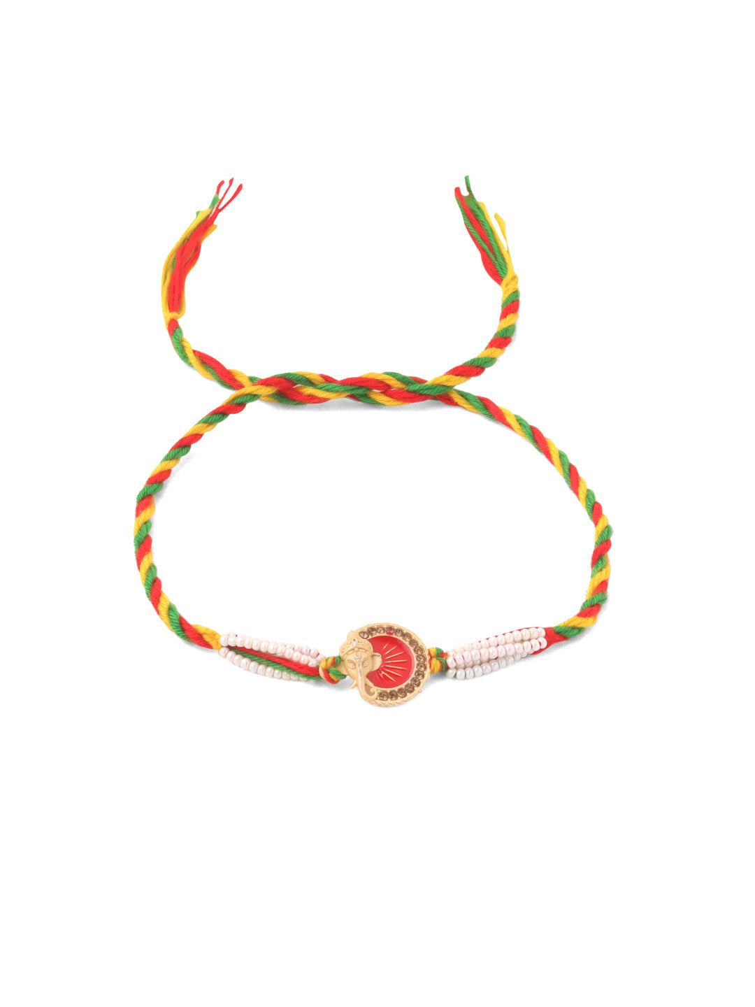 NVR Men Set of 2 Religious Designer Multicolor Artificial Stones Thread Rakhi Combo | Swadesiicart