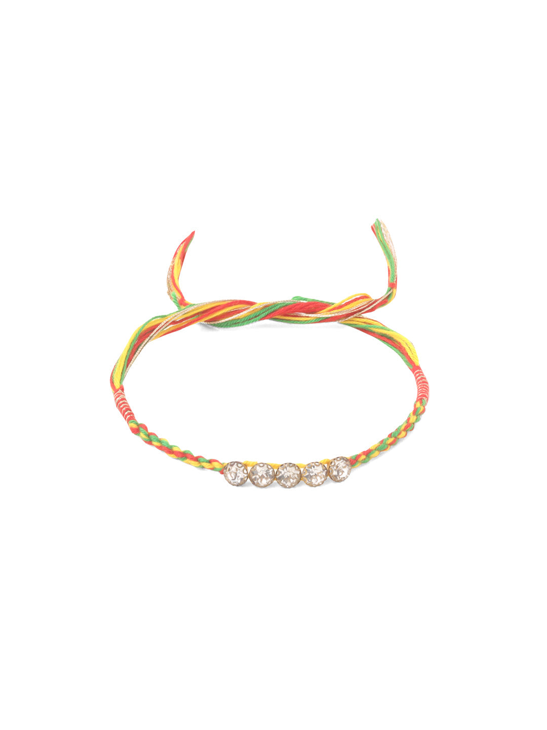 NVR Men Set of 2 Religious Designer Multicolor Artificial Stones Thread Rakhi Combo | Swadesiicart