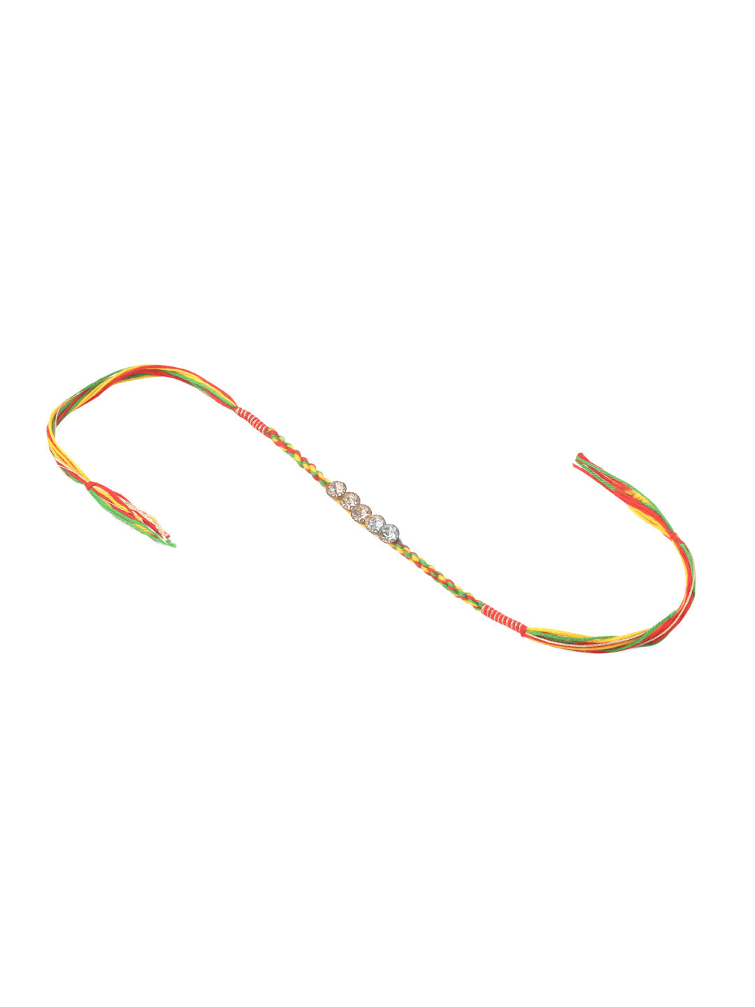 NVR Men Set of 2 Religious Designer Multicolor Artificial Stones Thread Rakhi Combo | Swadesiicart