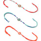 NVR Men Set of 3 Floral Design Multicolor Artificial Beads Thread Rakhi with Roli Chawal Chandan & Mishri - Swadesiicart