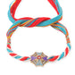 NVR Men Floral Design Multicolor Artificial Stones & Pearls Thread Rakhi with Roli Chawal Chandan & Mishri - Swadesiicart