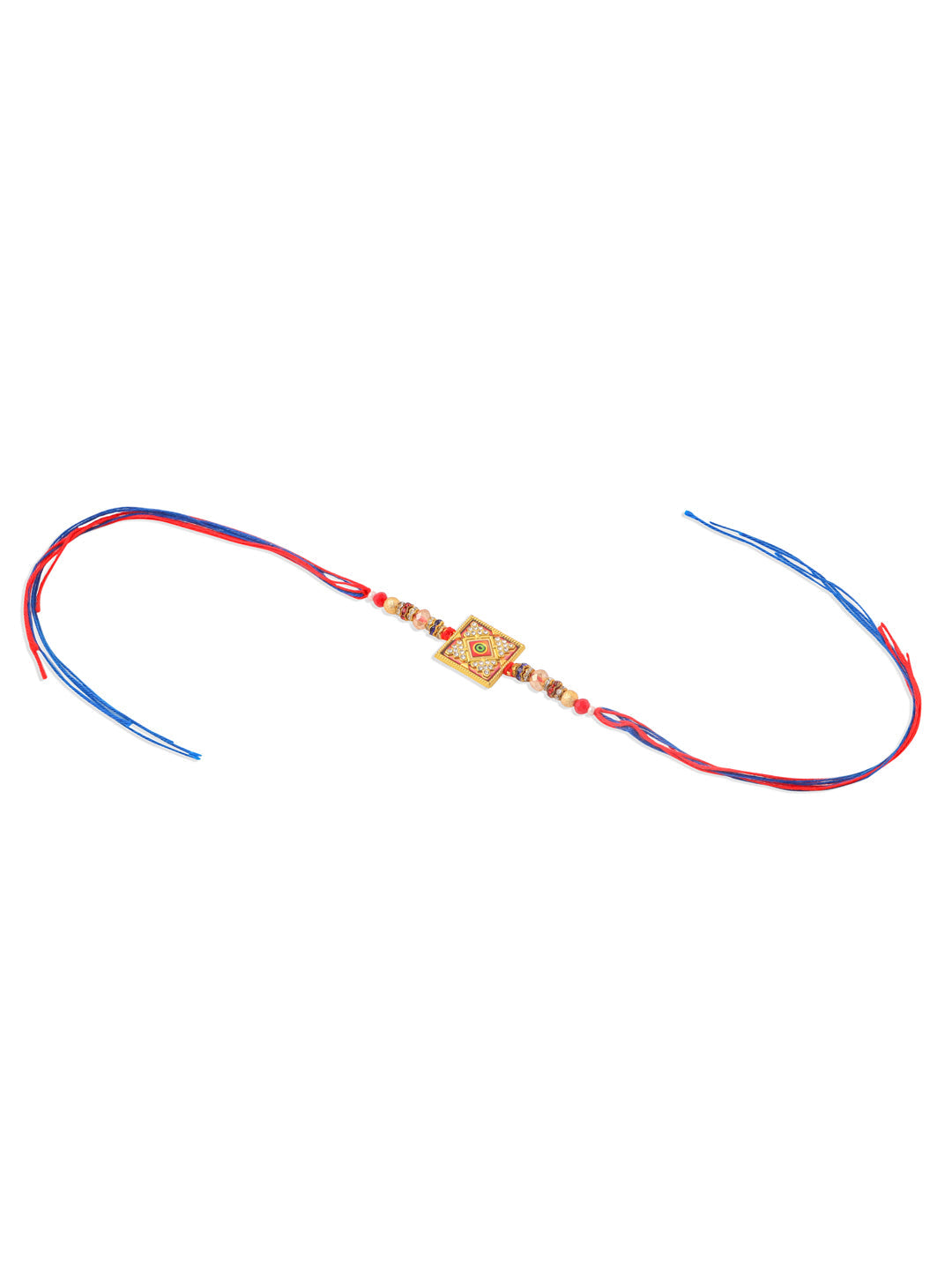 NVR Men Multicolor Artificial Stones Thread Rakhi, Combo for Rakshabandhan | Swadesiicart