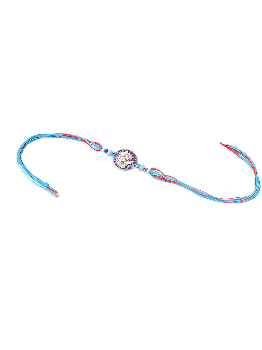 NVR Men Red & Blue Ganesh Ji Thread Rakhi, Combo for Rakshabandhan | Swadesiicart