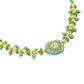 NVR Men Green Artificial Beads Round Shape Thread Rakhi with Roli Chawal Chandan & Mishri - Swadesiicart