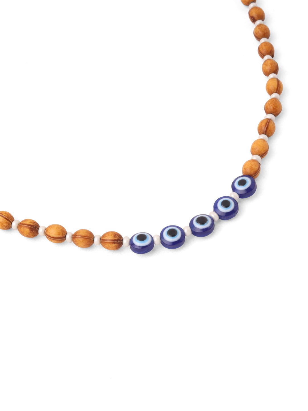 NVR Men Evil Eye Multicolor Thread Rakhi with Roli Chawal Chandan & Mishri - Swadesiicart
