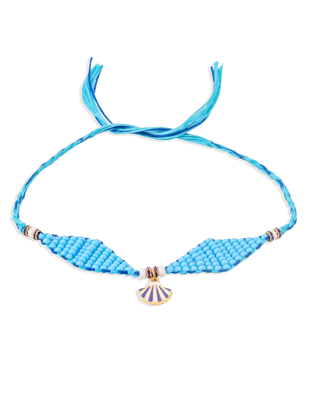 NVR Men Blue Pearls Unique Design Thread Rakhi, Combo for Rakshabandhan | Swadesiicart