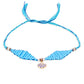 NVR Men Blue Pearls Unique Design Thread Rakhi with Roli Chawal Chandan & Mishri - Swadesiicart