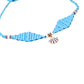 NVR Men Blue Pearls Unique Design Thread Rakhi with Roli Chawal Chandan & Mishri - Swadesiicart