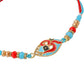 NVR Men Red & Blue Artificial Stones and Beads Om Thread Rakhi Combo | Swadesiicart