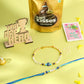 NVR Set of 2 Blue Evil Eye Artificial Stones & Beads Bhaiya Bhabhi Rakhi Combo | Swadesiicart