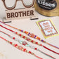 NVR Men Set of 4 Floral Design Multicolor Artificial Stones and Beads Thread Rakhi Combo | Swadesiicart