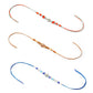 NVR Men Set of 3 Multicolor Artificial Stones and Beads Rakhi with Roli Chawal Chandan & Mishri - Swadesiicart